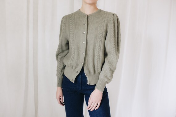 Wool Sage Taupe Austrian Sweater