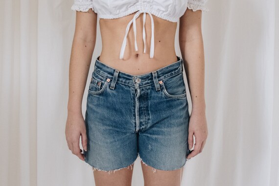 Levi's Cut Off Distressed Denim Shorts
