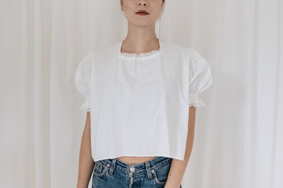 Antique White Puff Sleeve Top