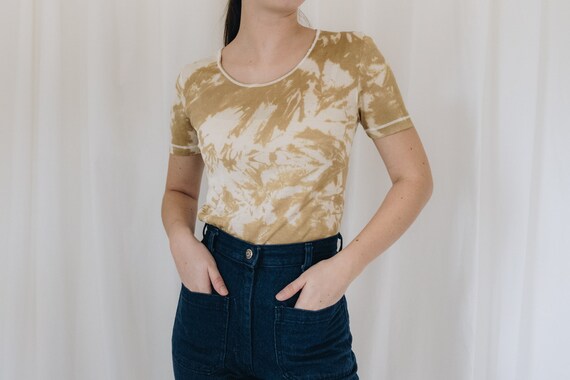 Silk Turmeric Tie Dye Tee