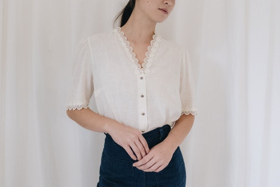 Cotton Cream Austrian Blouse