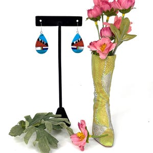 Turquoise, Coral, Mother of Pearl, earrings