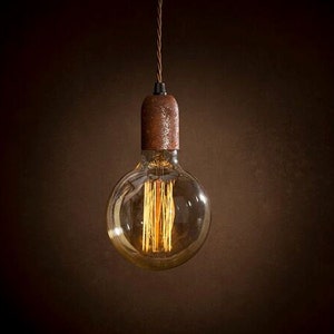 Single Industrial Rusted ceiling light pendant