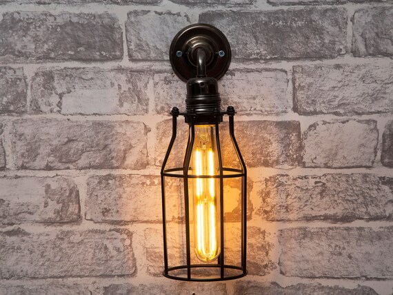 Caged sconce cheap