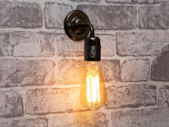 Black Bronze Vintage Federation Wall Light Sconce E27 Black Bronze