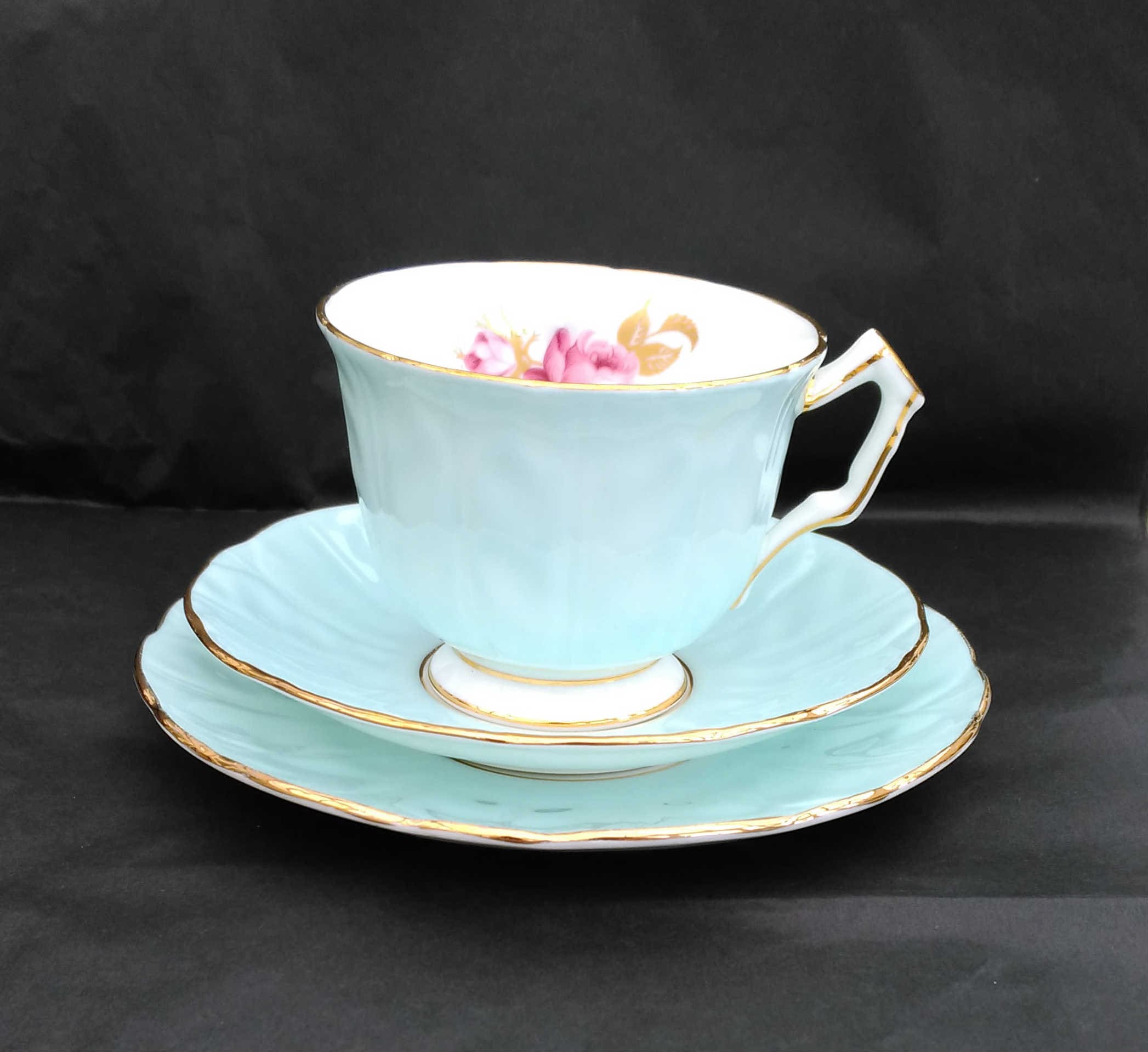 tasse the rosedale petite rose porcelaine anglaise Aynsley bone china