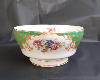 Paragon Vintage Grün 'Rockingham' Fine Bone China Zuckerdose - Größere Größe (1960er Jahre)