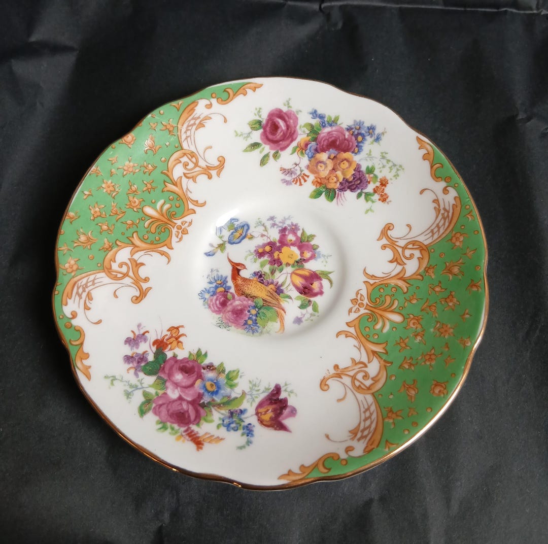 Paragon Rockingham Paragon Green 'rockingham' Fine Bone China Saucer for Small Coffee Cup ...
