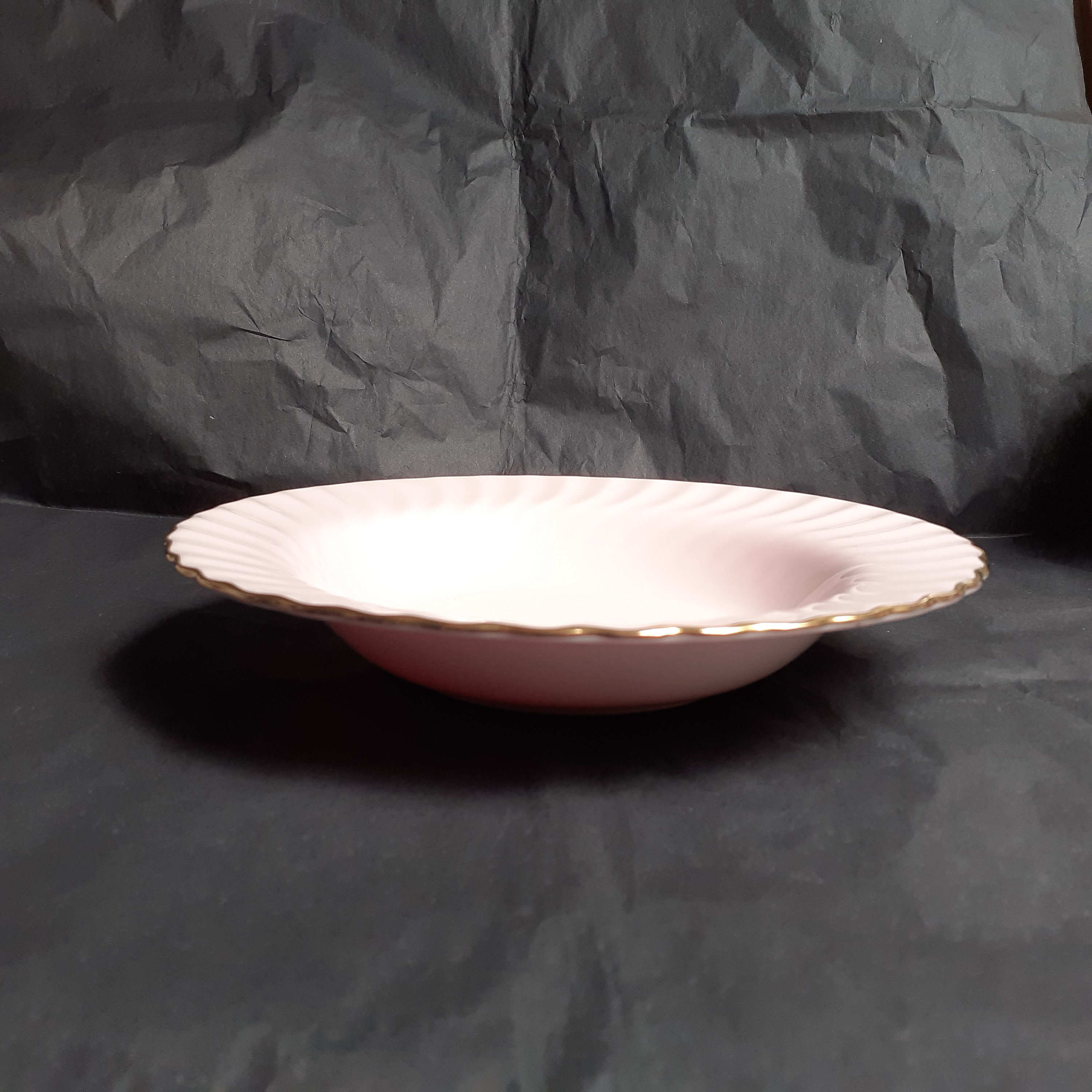 Vintage Minton 'fife' Shell Pink Fluted Swirled Rimmed Cereal / Soup ...