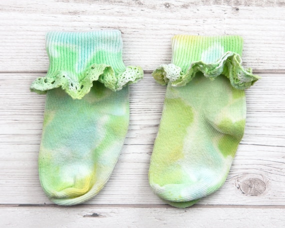 green baby socks