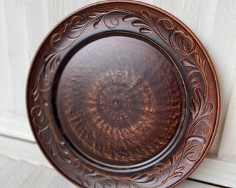 Labspirit | Large Dinner Plate |  Eco-Friendly Rare Red Clay | 25cm Handmade Terracotta Plate
