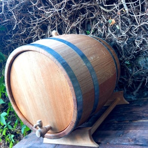 Oak Barrels for aging spirits, stainless hoops 5L-50L charred inside