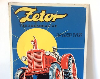 Zetor pin vintage Czecgolsovakia Pin zZetor Badge Vintage Zetor farm machinery Zetor Tractor