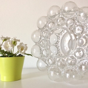 Helena Tynell Bubble Glass Lamp Shade: Mid-Century Glashütte Limburg Pendant