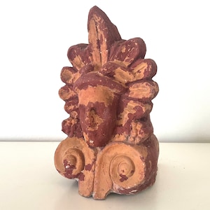 Antique Greek Hermes Antefix, Akrokeramo, Antique Terracotta Antefix, Old Ceramic Antefix, Greek God, Hermes, Architectural Salvage, Tiles.
