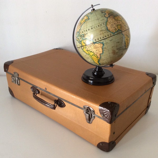 Vintage Small Travel Case, Travel Suitcase, Travel Bag, Vintage Luggage Bag, Loft Decor, Vintage Storage.
