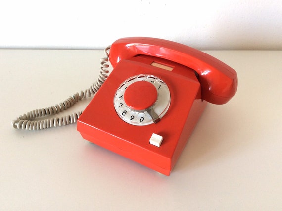 Vintage Red Variant Extra Telephone Retro Phone Red Land Etsy
