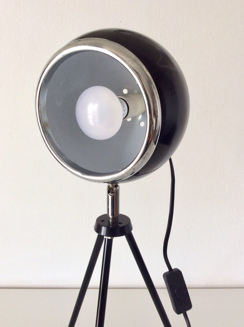 Tripod Table Lamp Home Decor. Eye Ball Desk Light Space Age Atomic Desk Lamp