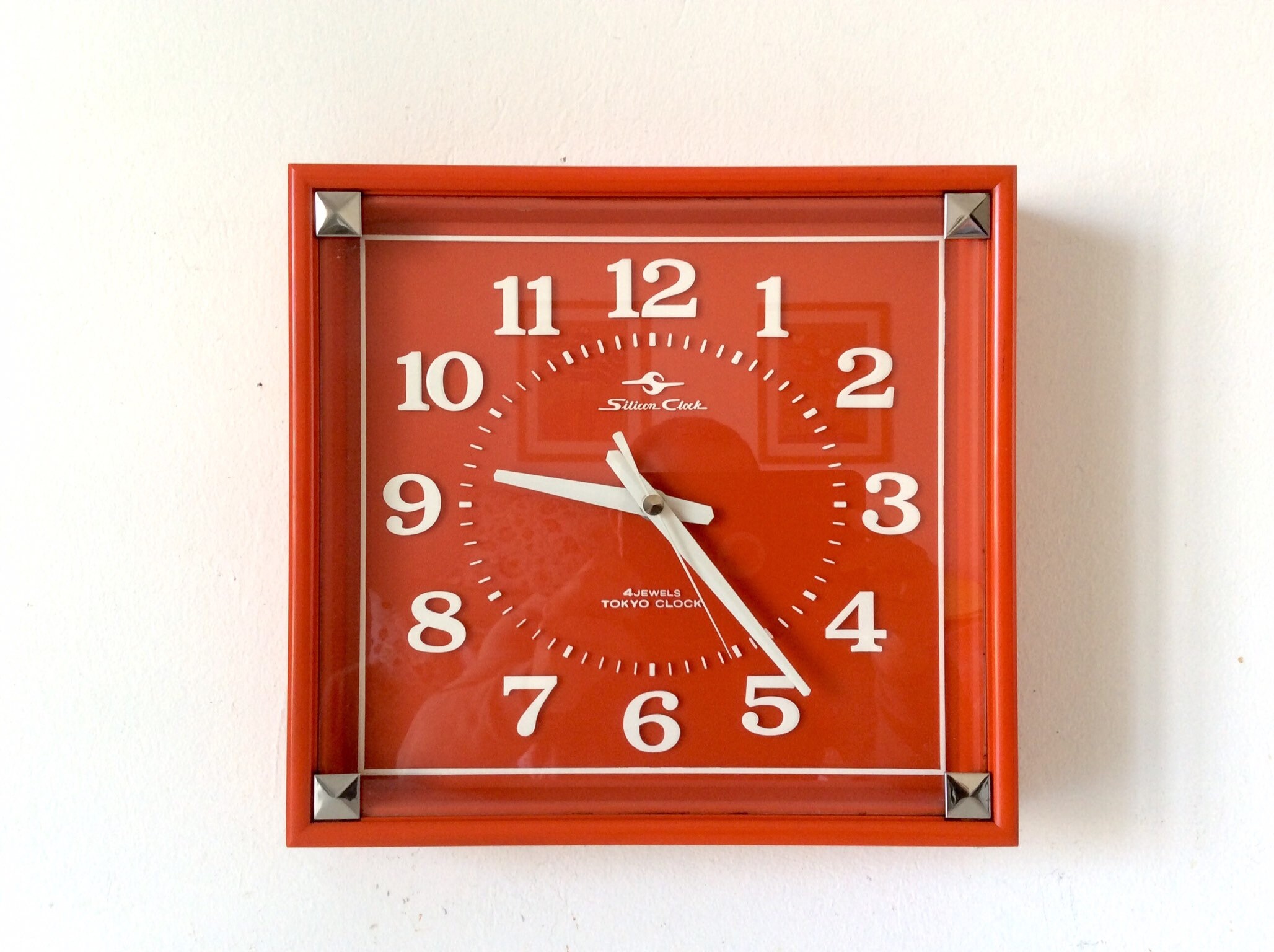Vintage Silicon Wall Clock 4 Jewels Tokyo Japan Rare Kitchen