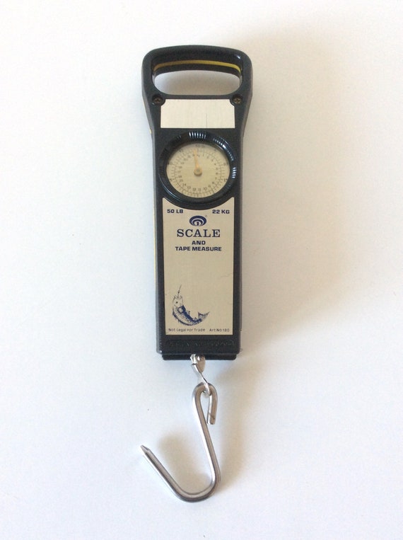 Vintage Fisherman's Scale With Tape Measure, Mariner Fish Weighing