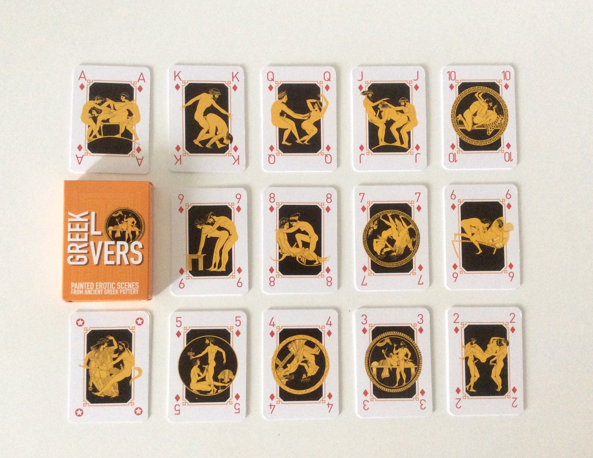 ギリシャの恋人たちのトランプ：エロティックな古代アートデッキ