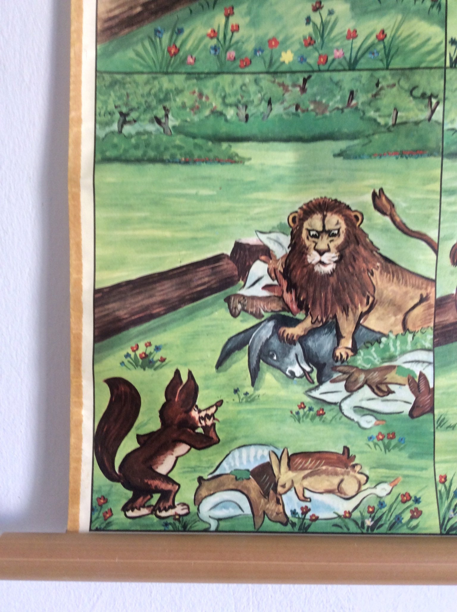 The Lion the Donkey and the Fox Aesop's Fables Pictorial - Etsy