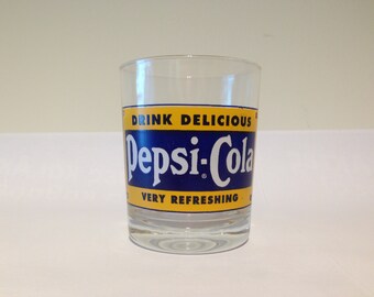 Vintage "PEPSI COLA" Drinking Glass Advertising.