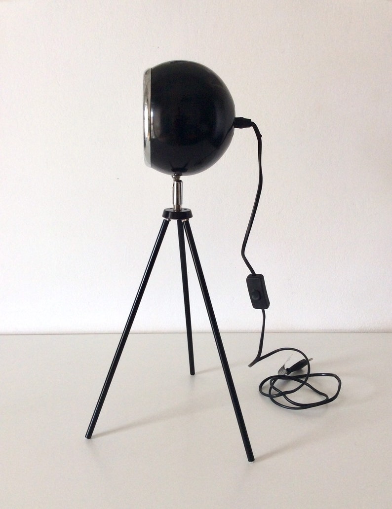 Tripod Table Lamp Home Decor. Eye Ball Desk Light Space Age Atomic Desk Lamp