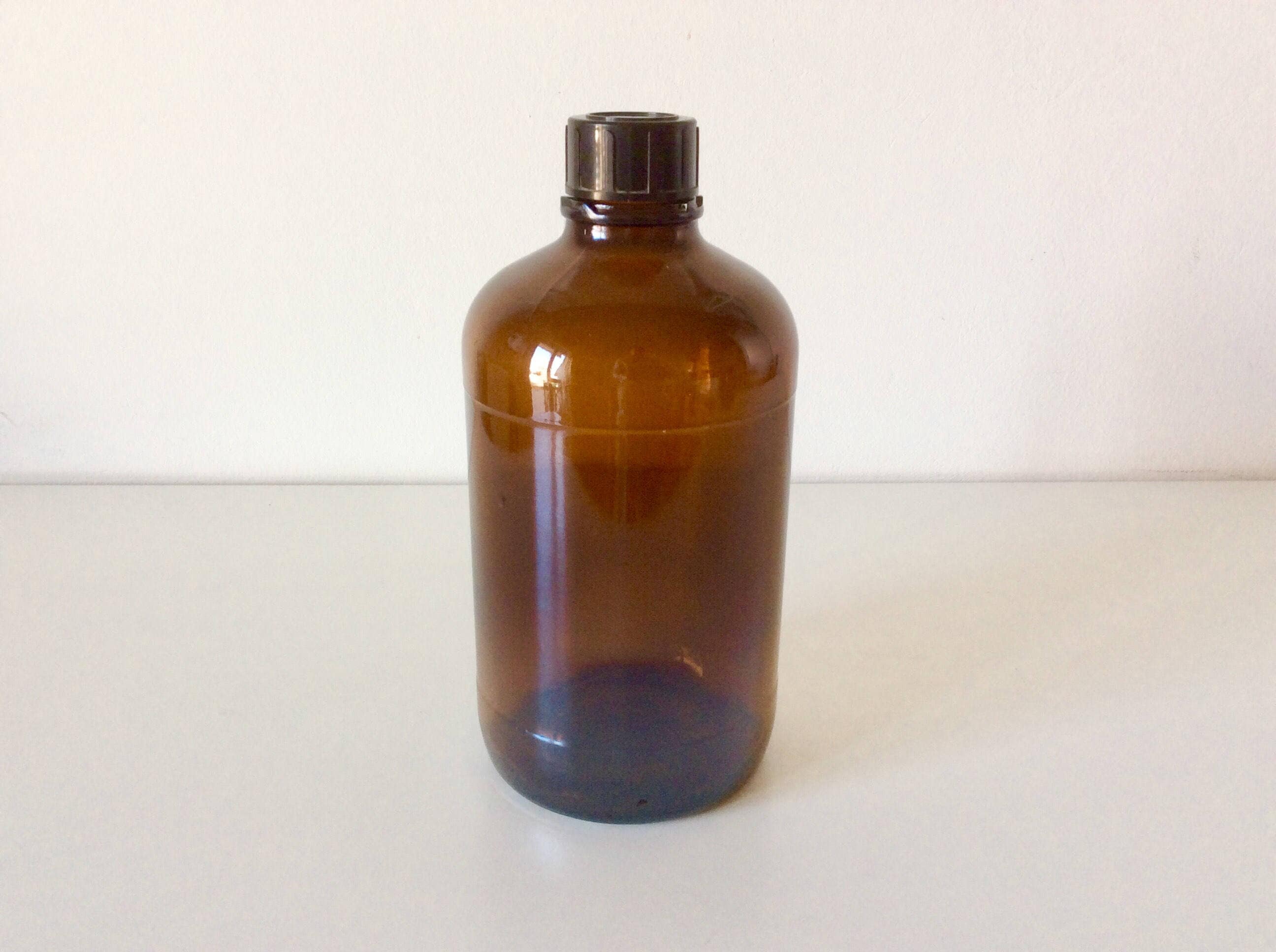 Download Vintage Large Pharmacy Bottle Amber Glass Medicine Bottle Etsy