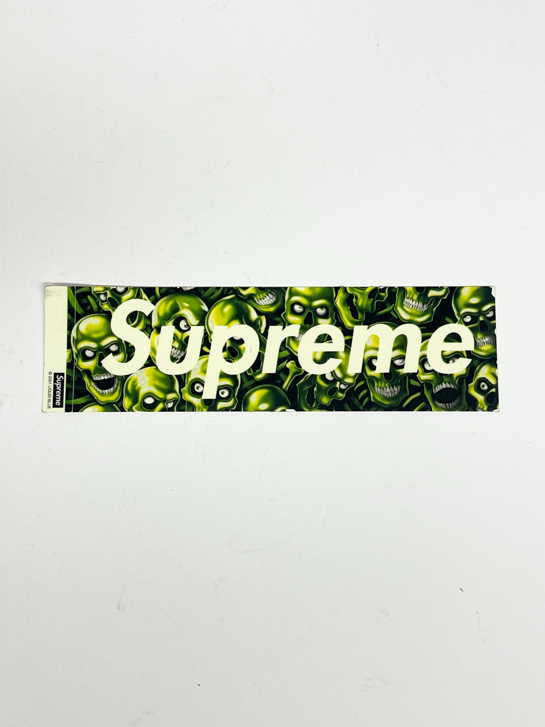 Supreme Skull Pile Glow in the Dark Box Logo Sticker SS18 - Etsy