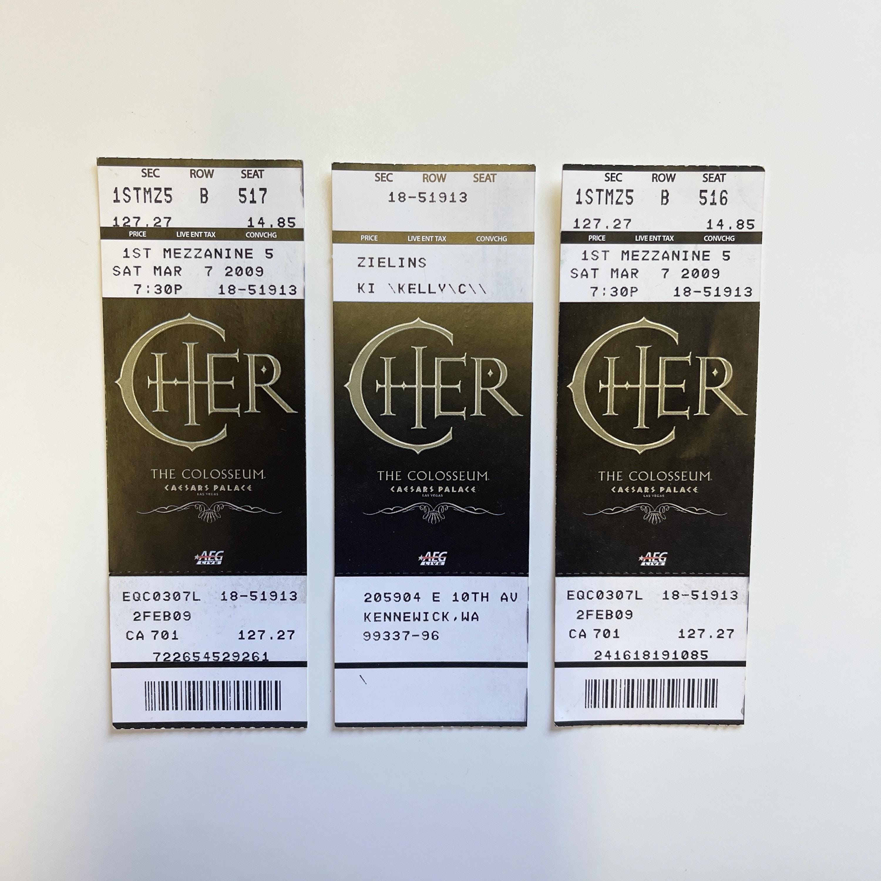 Cher Concert Memorabilia