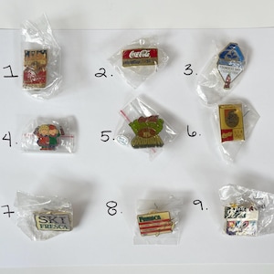 New Vintage Metal Coca Cola Enamel Lapel Pins 1990s