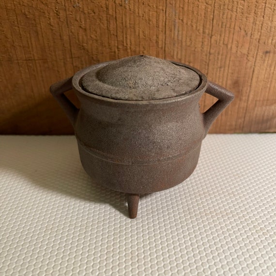 Vintage Cast Iron Kettle With Lid Cauldron Pot Rustic Etsy