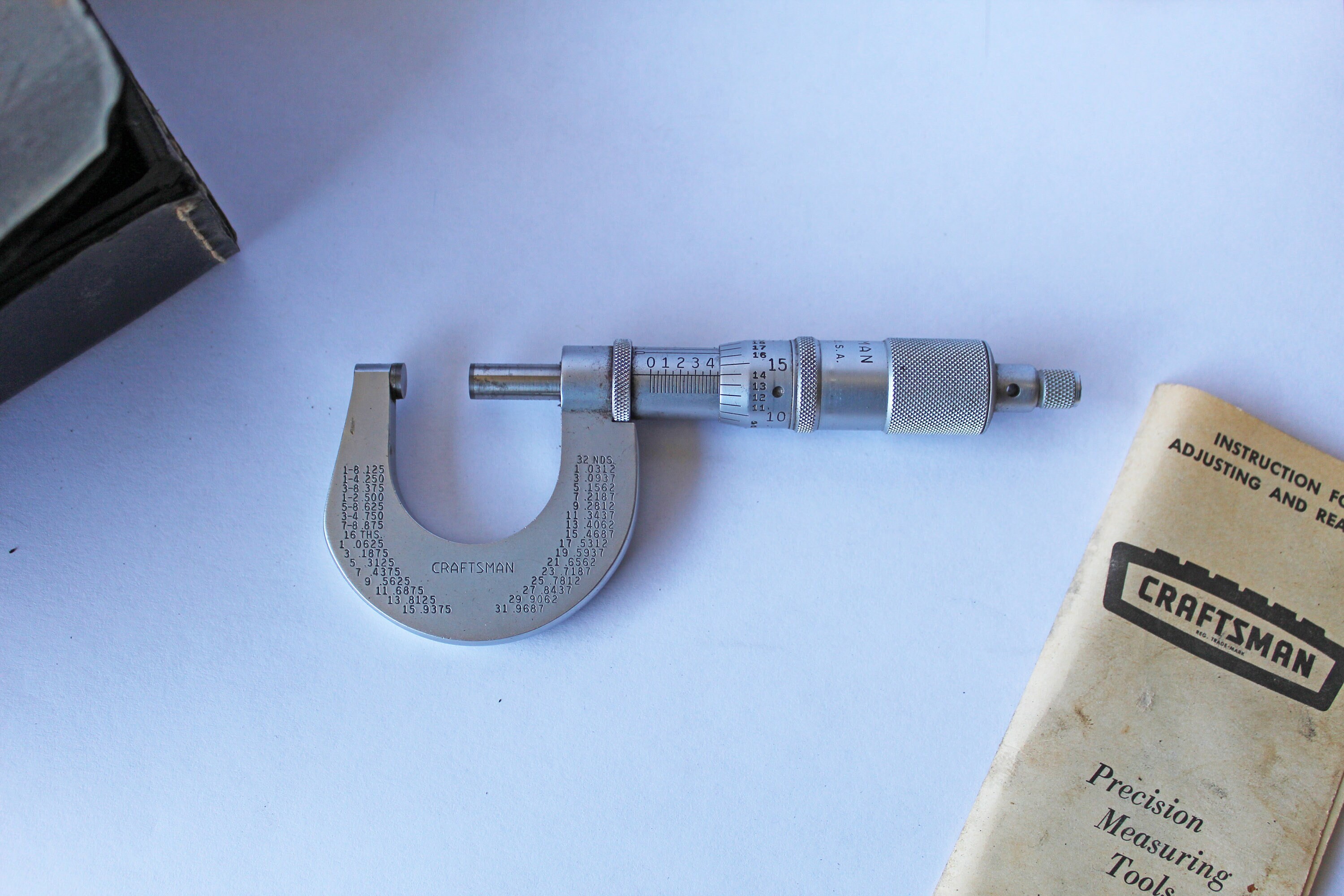 Vintage Craftsman 02 Micrometer Precision Measuring Etsy