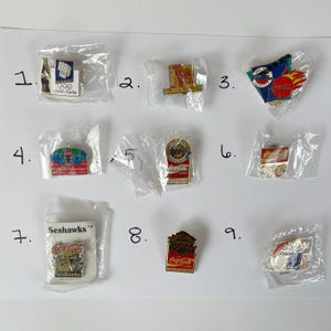 New Vintage Metal Coca Cola Enamel Lapel Pins 1990s