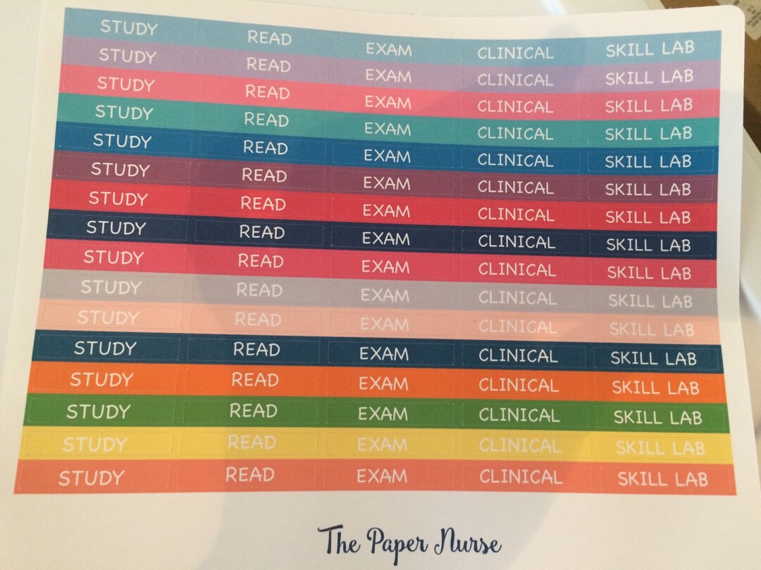 Nursing School Planner Stickers for Erin Condren Life Planner Nursing ...