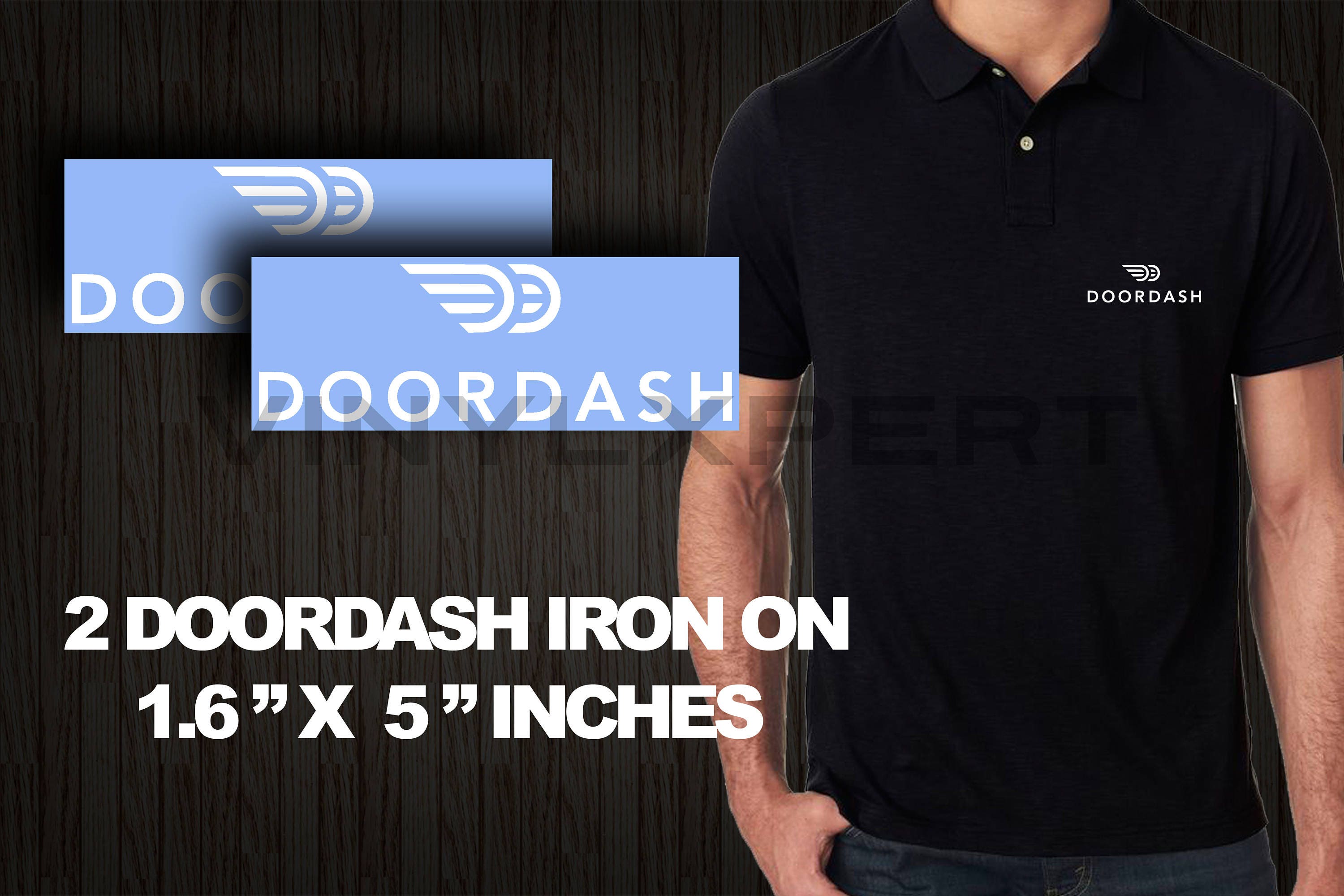 DoorDash DIY Logos Ironon Heat Transfer T Shirt Polo Sweater Etsy