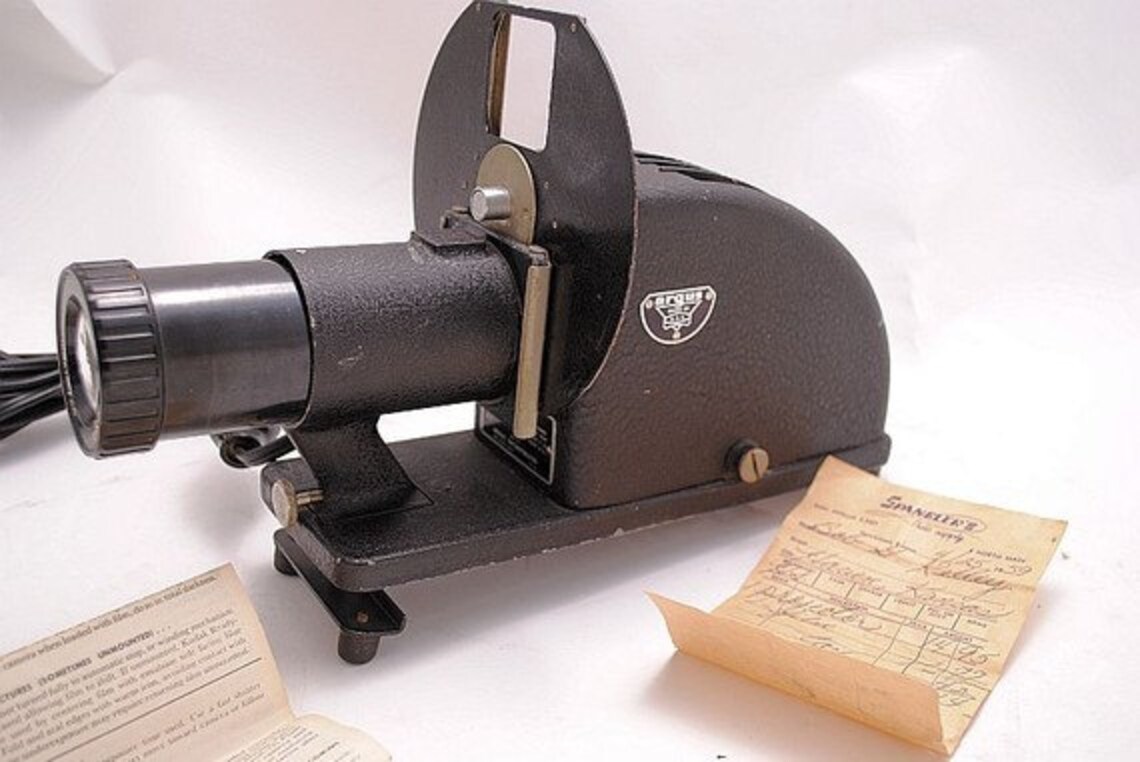 Vintage 1950s Argus Slide Projector with Case Vintage Slide Etsy