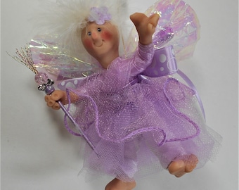 Handmade Spring Fairy, Mother's Day gift, Birthday Elf, Folk Art Doll, Posable Fairy, Make a Wish, Magic Fairy