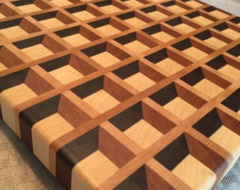 3D 'waffle' end grain cutting board