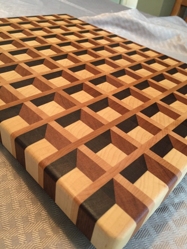 3D 'waffle' end grain cutting board Etsy