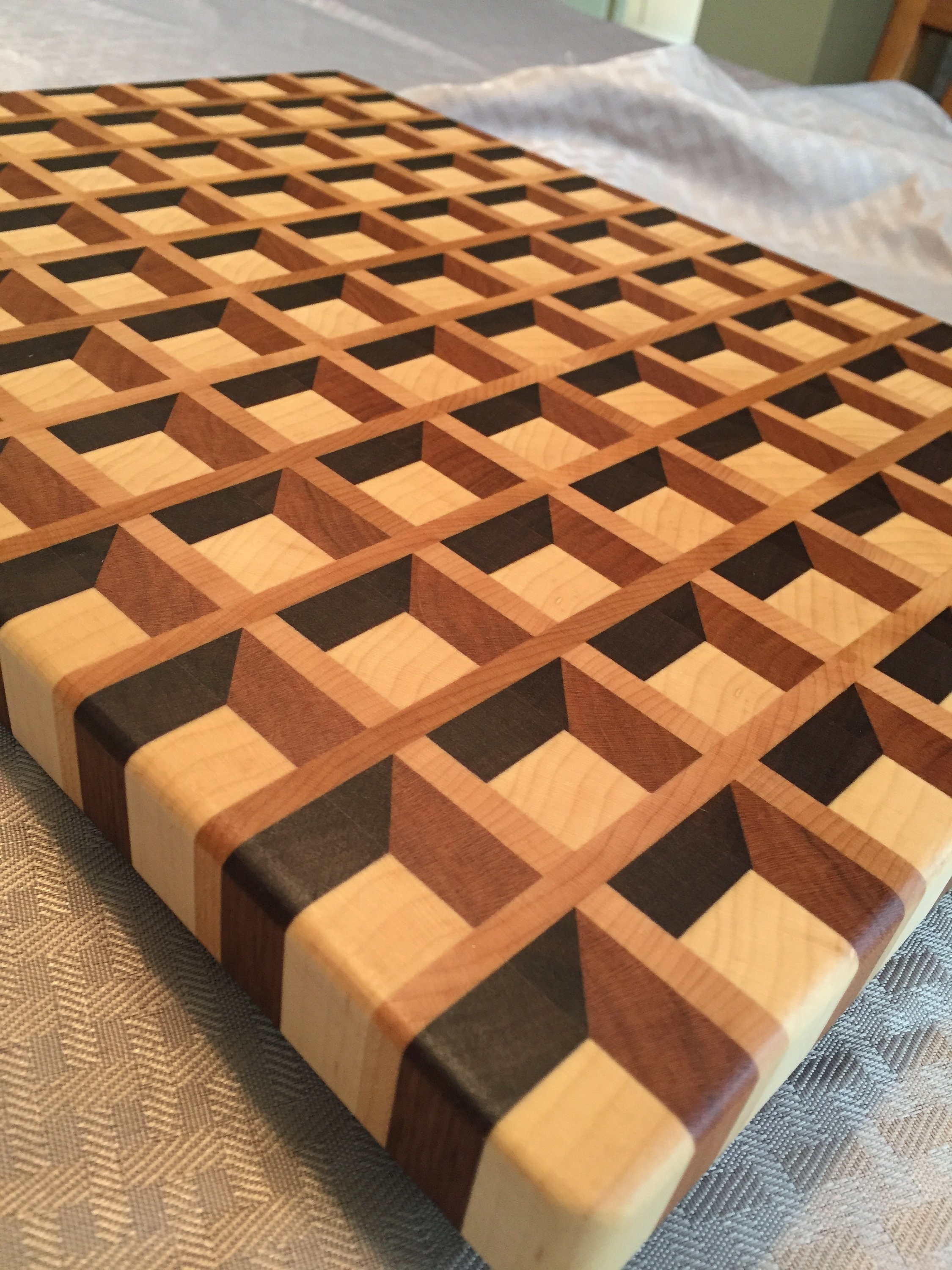 Maple And Cherry Checkerboard End Grain Cutting Board