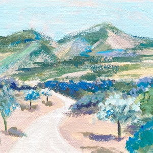 Pintura Original "Montanhas em Kalamata II" 18 x 24 cm