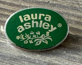 Laura Ashley, vintage brooch, bramble logo, collectors item, Laura Ashley logo, Laura Ashley brooch, 90's, classic brooch, rare,