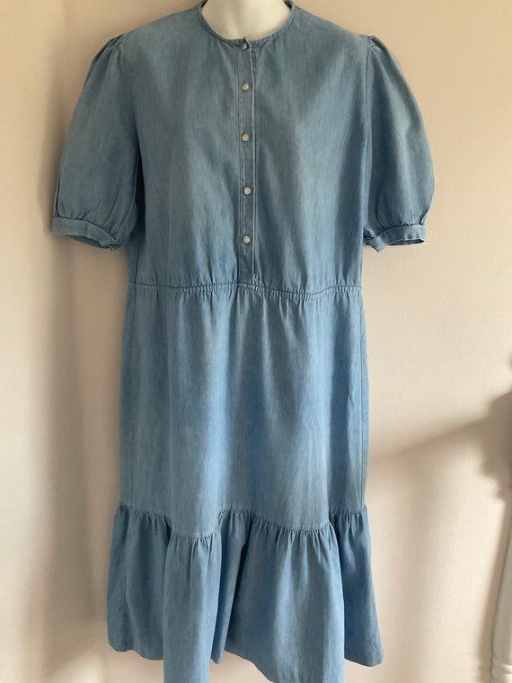 Vintage dress, denim dress, prairie dress, 70's d… - image 7