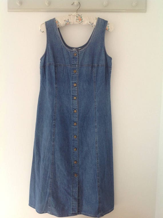 ladies pinafore denim dress