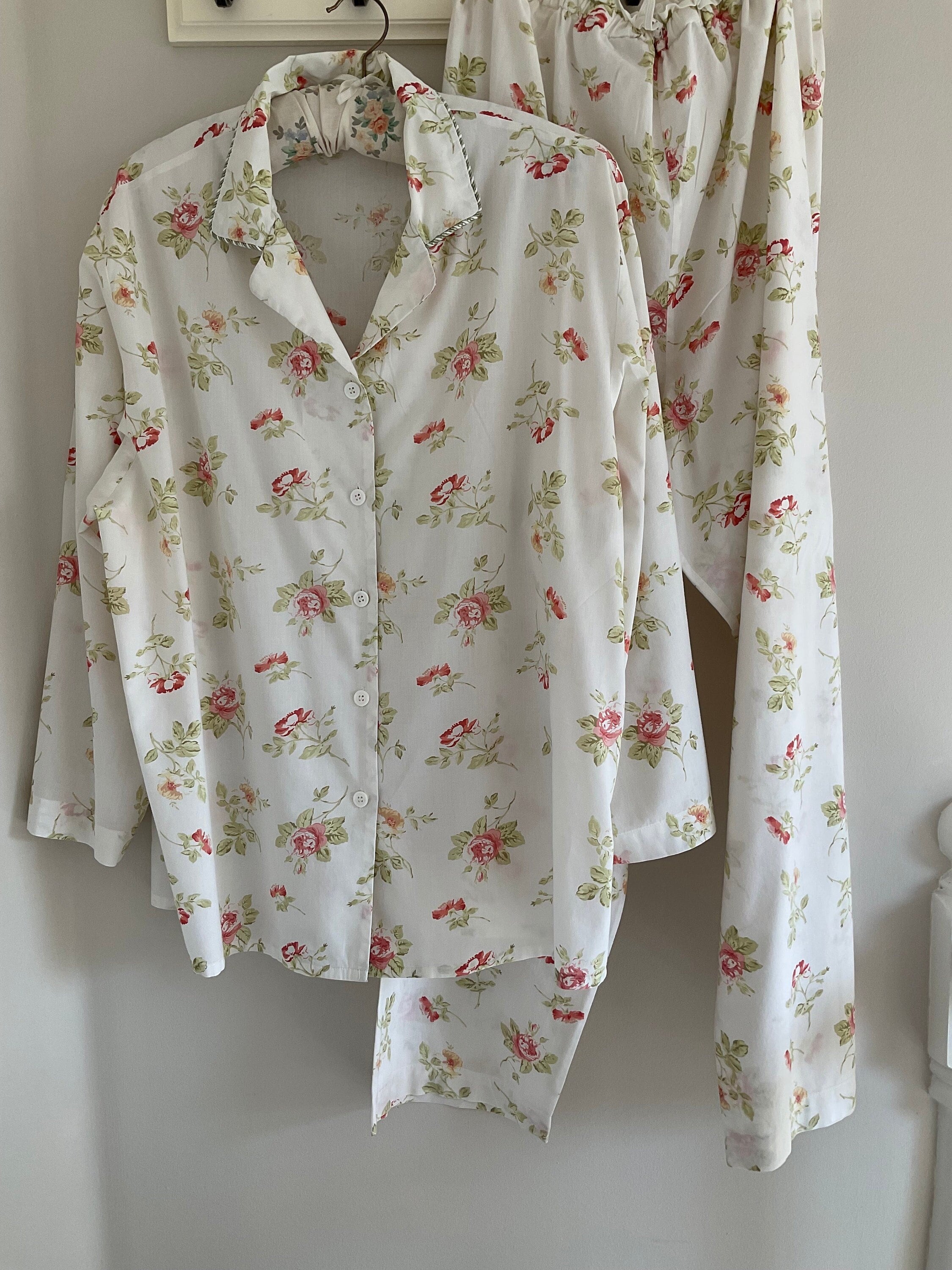 Laura Ashley Flannel Pajama Tops for Women