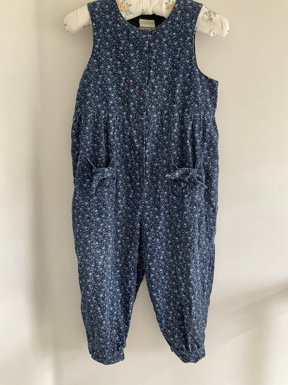 Laura Ashley dungarees, vintage dungarees, 80's, M