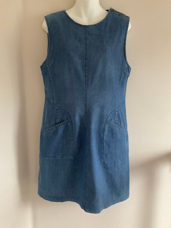 Laura Ashley dress, vintage dress, denim dress, 9… - image 1