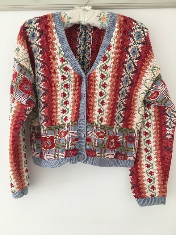 80's cardigan, vintage cardigan, ladies cardigan,… - image 1